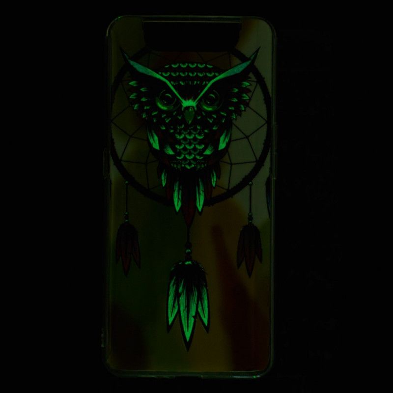 Etui Samsung Galaxy A80 / A90 Fluorescencyjny Łapacz Snów Sowy