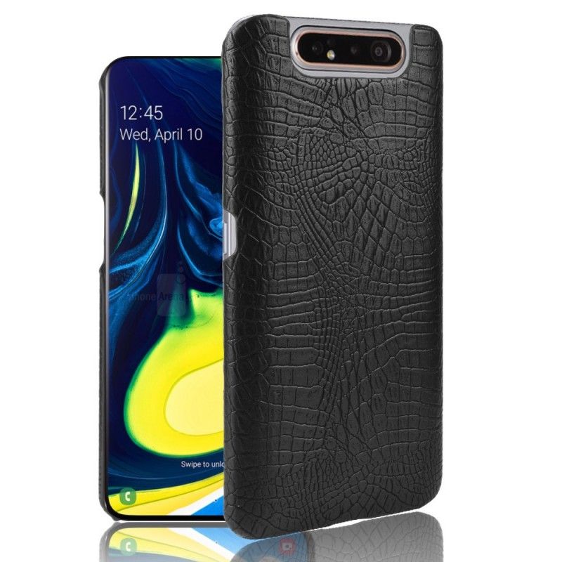 Futerały Samsung Galaxy A80 / A90 Czerwony Czarny Efekt Skóry Krokodyla