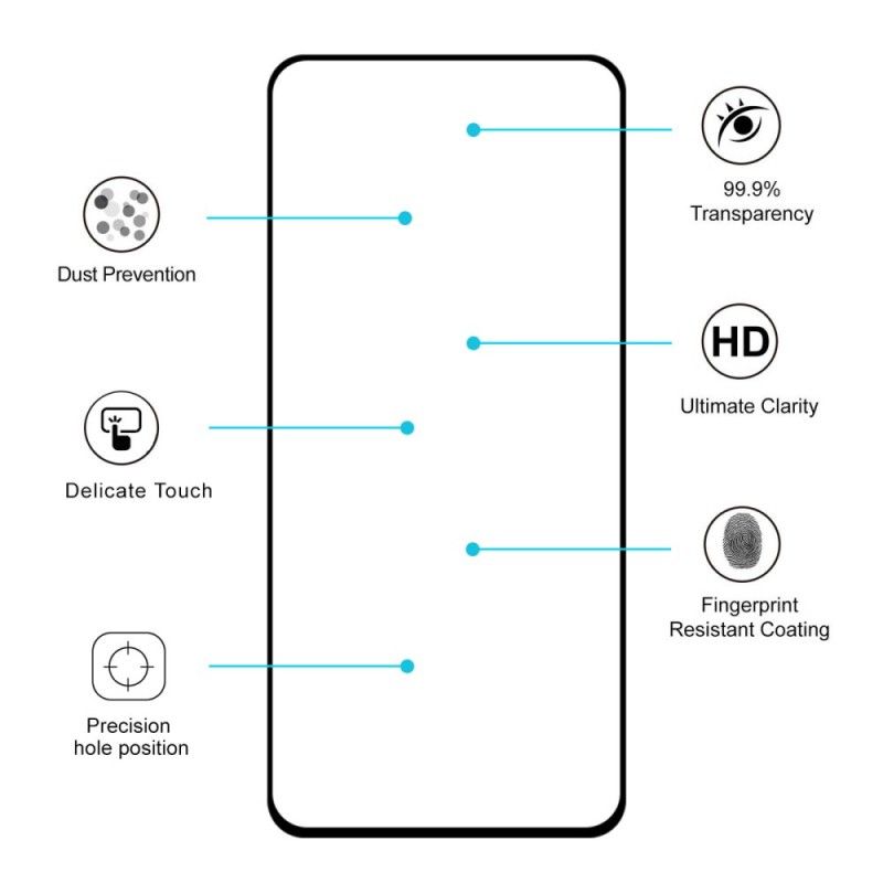 Osłona Ze Szkła Hartowanego Dla Kapelusza Samsung Galaxy A80 / A90 Prince