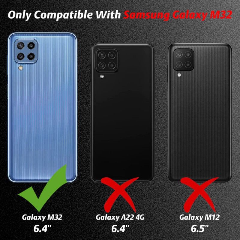 Etui Do Samsung Galaxy M32 Combo Case I Szkło Hartowane Na Ekran