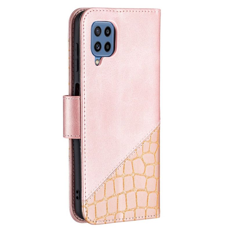 Etui Folio Do Samsung Galaxy M32 Efekt Klasycznej Skóry Krokodyla