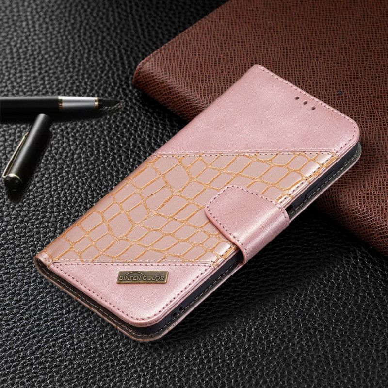 Etui Folio Do Samsung Galaxy M32 Efekt Klasycznej Skóry Krokodyla