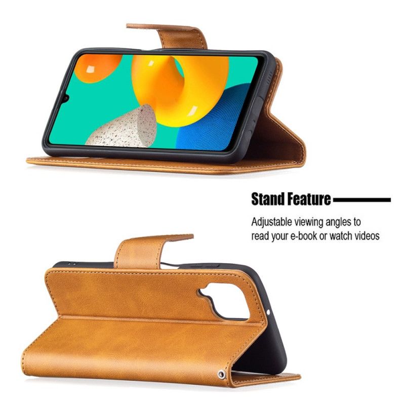 Etui Folio Do Samsung Galaxy M32 Gładka Klapa Ukośna