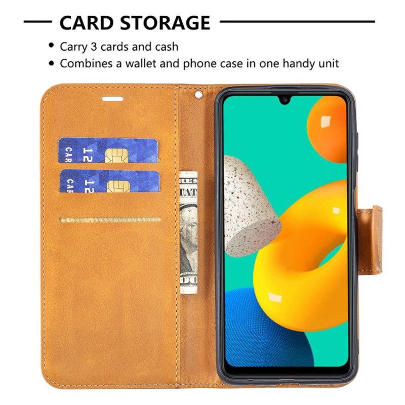 Etui Folio Do Samsung Galaxy M32 Gładka Klapa Ukośna