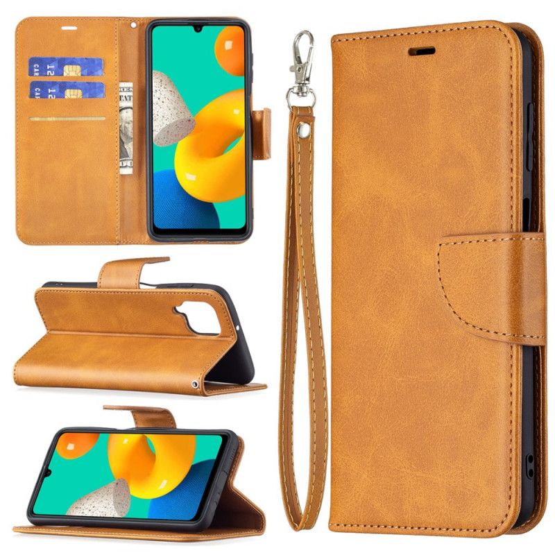 Etui Folio Do Samsung Galaxy M32 Gładka Klapa Ukośna