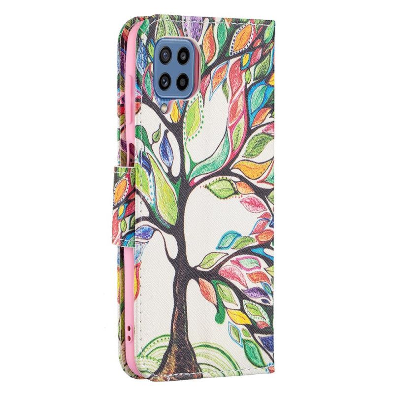 Etui Folio Do Samsung Galaxy M32 Kolorowe Drzewo