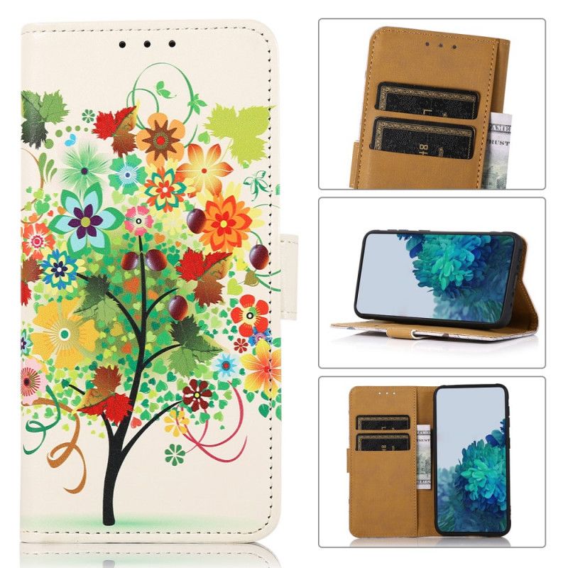 Etui Folio Do Samsung Galaxy M32 Kwitnące Drzewo