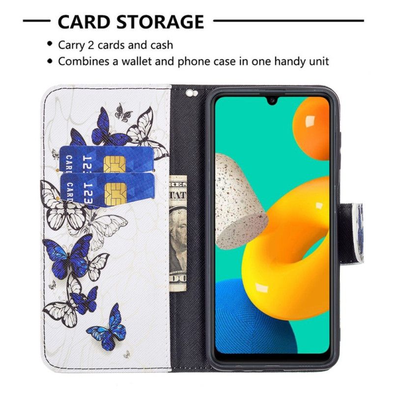 Etui Folio Do Samsung Galaxy M32 Motyle Królowie