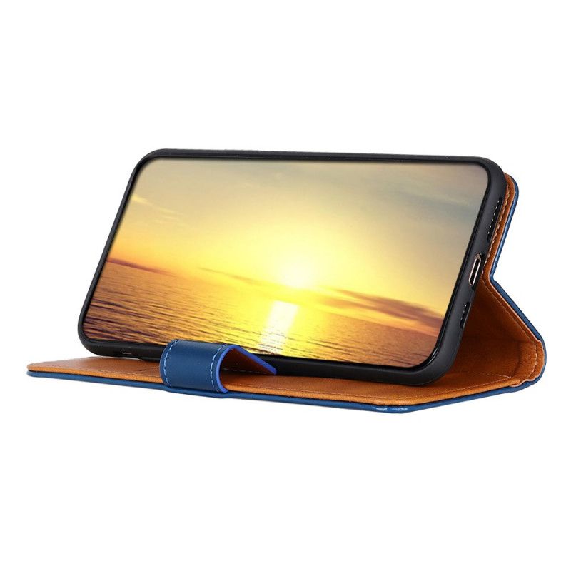 Etui Folio Do Samsung Galaxy M32 Trójkolorowy Efekt Skóry