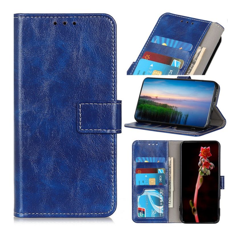 Etui Folio Samsung Galaxy M32 Błyszczące I Widoczne Szwy Etui Ochronne