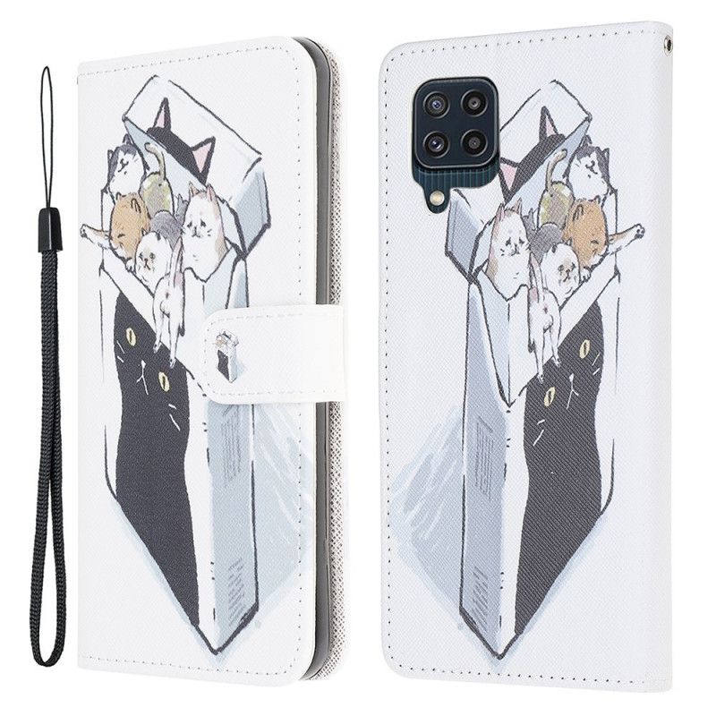 Etui Folio Samsung Galaxy M32 Dostawa Stringi Koty Etui Ochronne