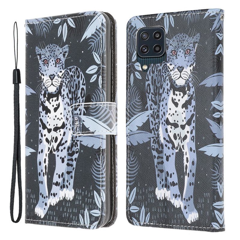 Etui Folio Samsung Galaxy M32 Leopard Strappy