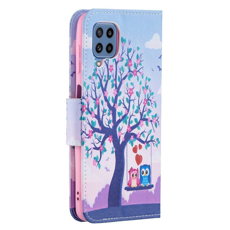 Etui Folio Samsung Galaxy M32 Sowy Na Huśtawce Etui Ochronne