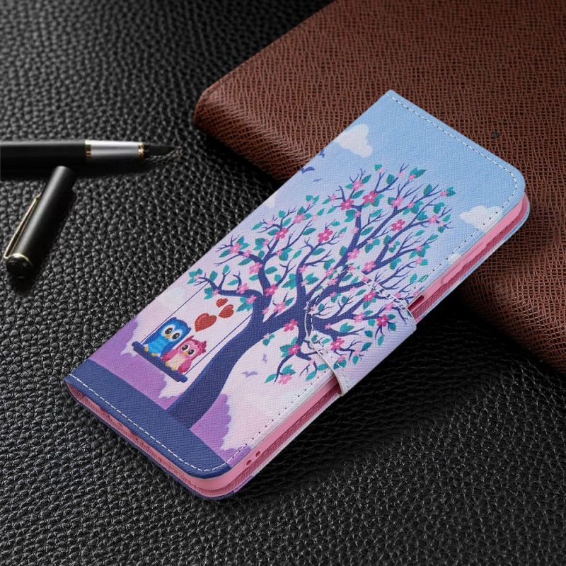 Etui Folio Samsung Galaxy M32 Sowy Na Huśtawce Etui Ochronne