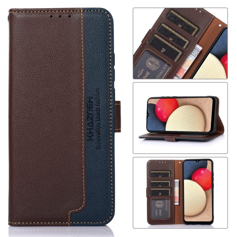 Etui Folio Samsung Galaxy M32 Styl Litchi Rfid Khazneh Etui Ochronne