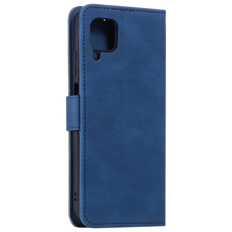 Etui Folio Samsung Galaxy M32 Szwy W Dotyku Skóry Etui Ochronne