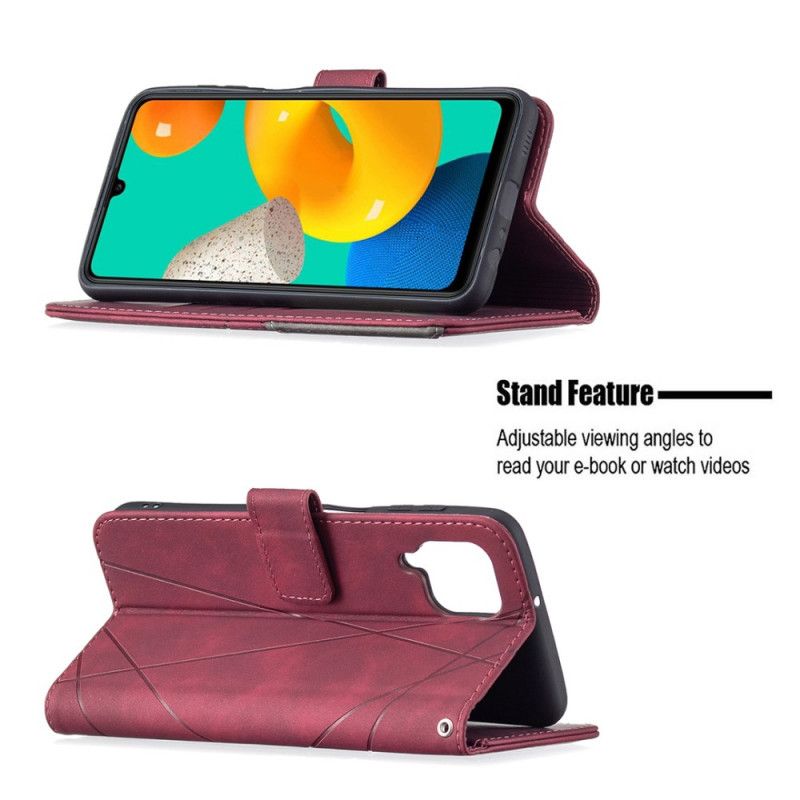 Etui Folio Samsung Galaxy M32 Trójkąty Kolorów Binfen Etui Ochronne