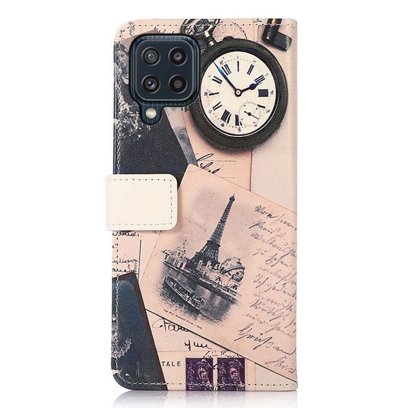 Etui Folio Samsung Galaxy M32 Wieża Eiffla Poety