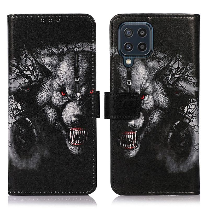 Etui Folio Samsung Galaxy M32 Wilkołak Etui Ochronne