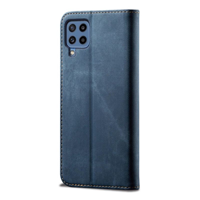 Flip Kotelot Samsung Galaxy M32 Etui Na Telefon Denim Tkanina