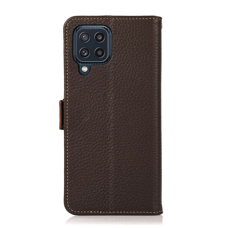 Skórzany Futerał Samsung Galaxy M32 Etui Na Telefon Litchi Leather Khazneh Rfid