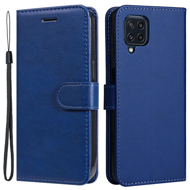 Skórzany Futerał Samsung Galaxy M32 Etui Na Telefon Solid Color Series Strappy