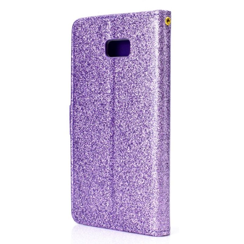 Etui Folio Samsung Galaxy J4 Plus Biały Czarny Cekiny I Diamenty