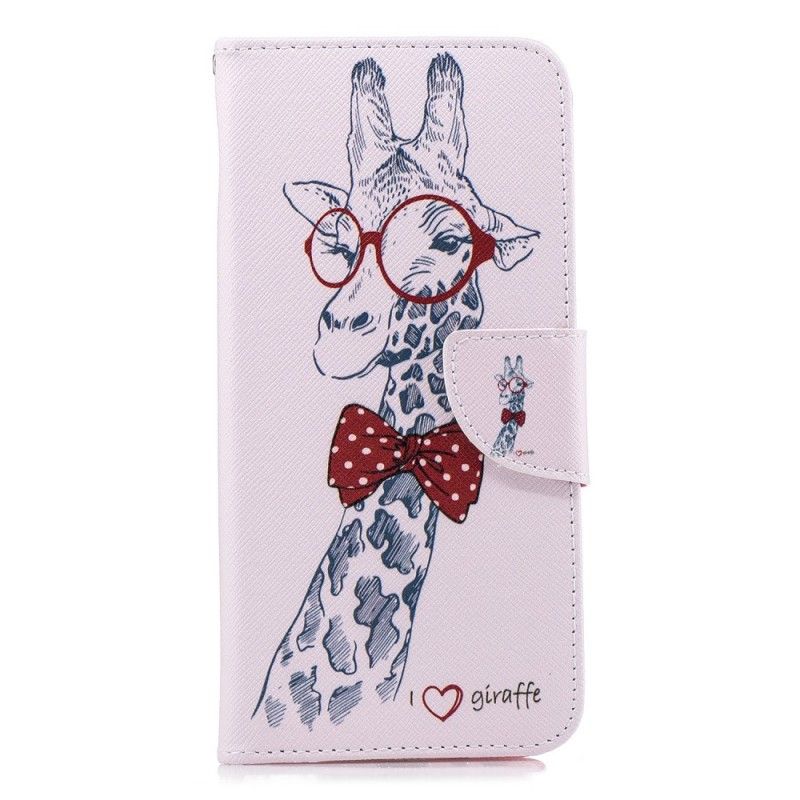 Etui Folio Samsung Galaxy J4 Plus Nerd Żyrafa