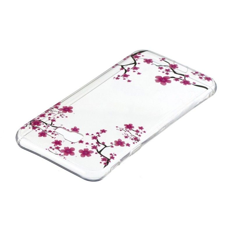 Etui Samsung Galaxy J4 Plus Kwiaty Śliwki Etui Ochronne