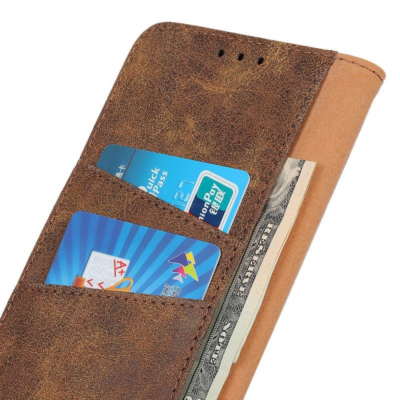 Etui Folio Samsung Galaxy S21 Plus 5G Brązowy Szary Dwoina W Stylu Vintage