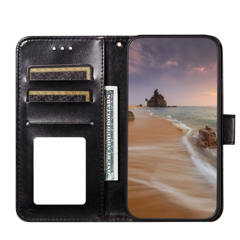 Etui Folio Samsung Galaxy S21 Plus 5G Czerwony Czarny Motyle Kwiatowe