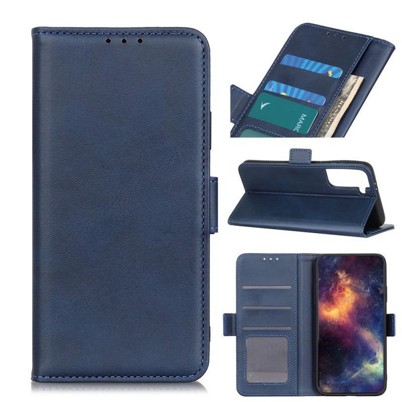 Etui Folio Samsung Galaxy S21 Plus 5G Czerwony Czarny Podwójna Klapa Etui Ochronne