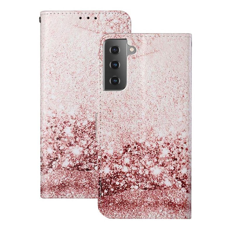 Etui Folio Samsung Galaxy S21 Plus 5G Designerskie Cekiny