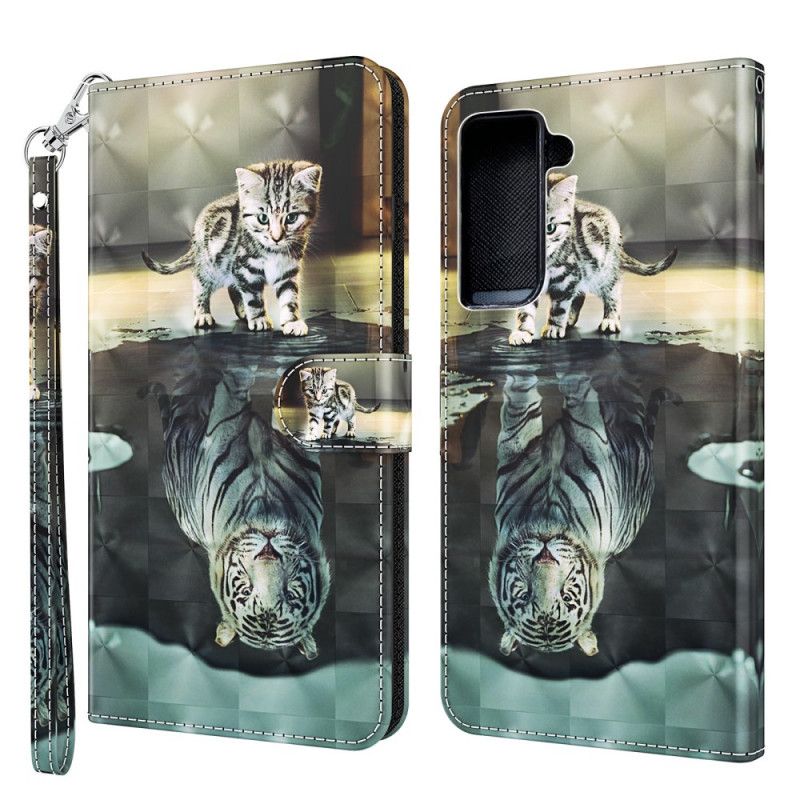 Etui Folio Samsung Galaxy S21 Plus 5G Ernest Tygrys Etui Ochronne