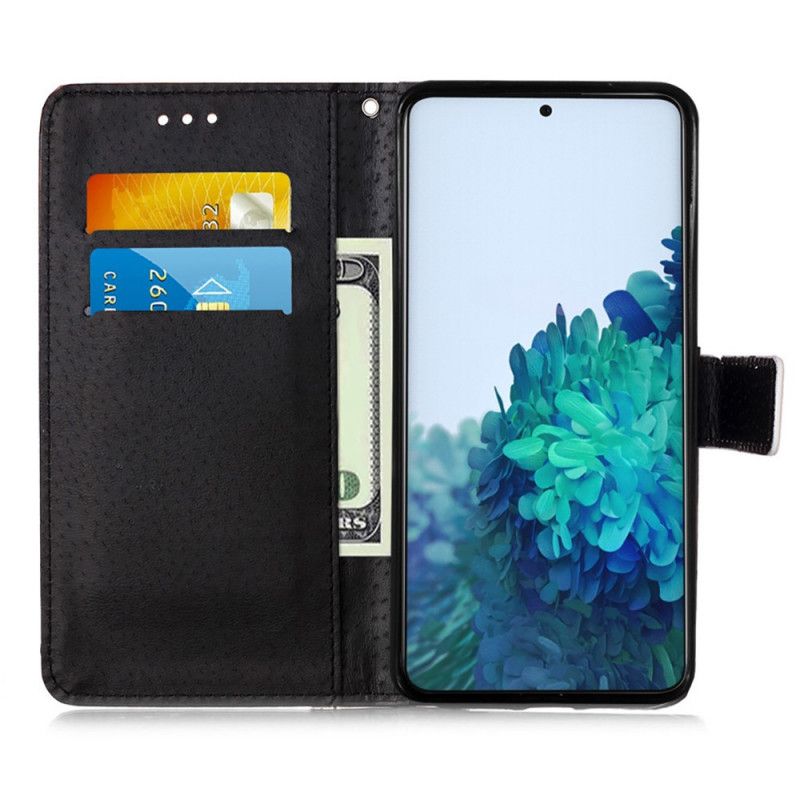 Etui Folio Samsung Galaxy S21 Plus 5G Kot W Świetle Księżyca Etui Ochronne