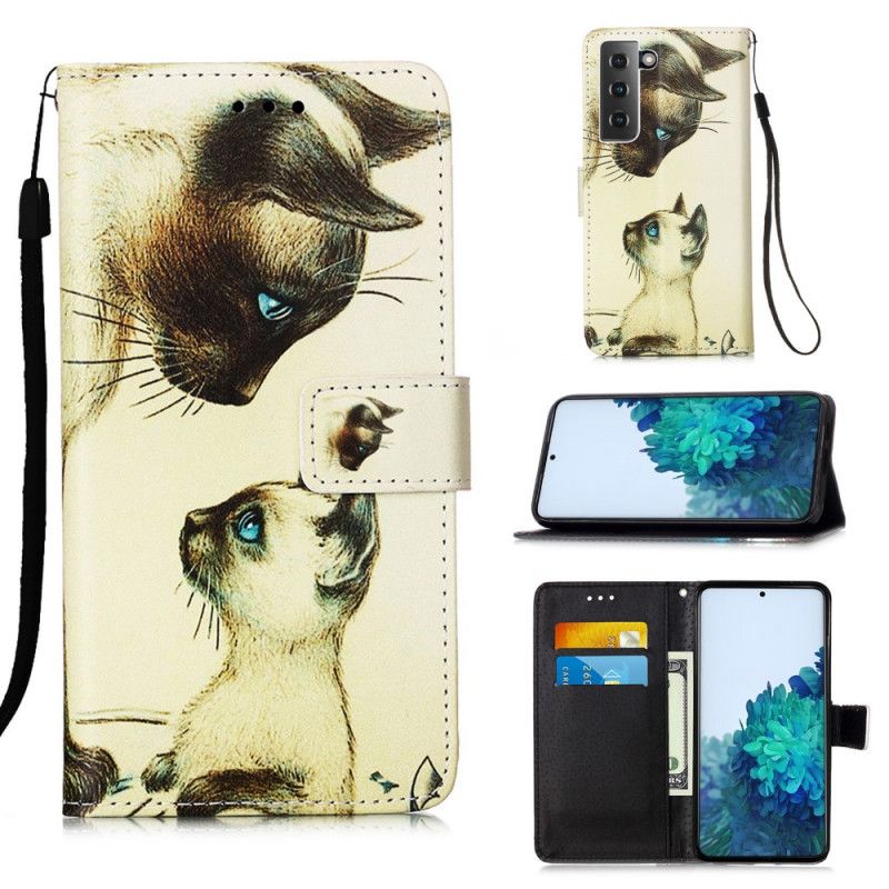 Etui Folio Samsung Galaxy S21 Plus 5G Kotek I Mama Etui Ochronne