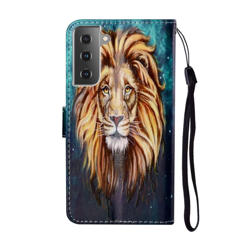 Etui Folio Samsung Galaxy S21 Plus 5G Lew Króla Etui Ochronne