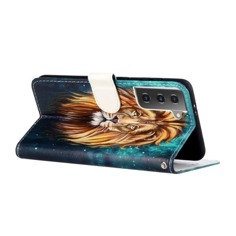 Etui Folio Samsung Galaxy S21 Plus 5G Lew Króla Etui Ochronne