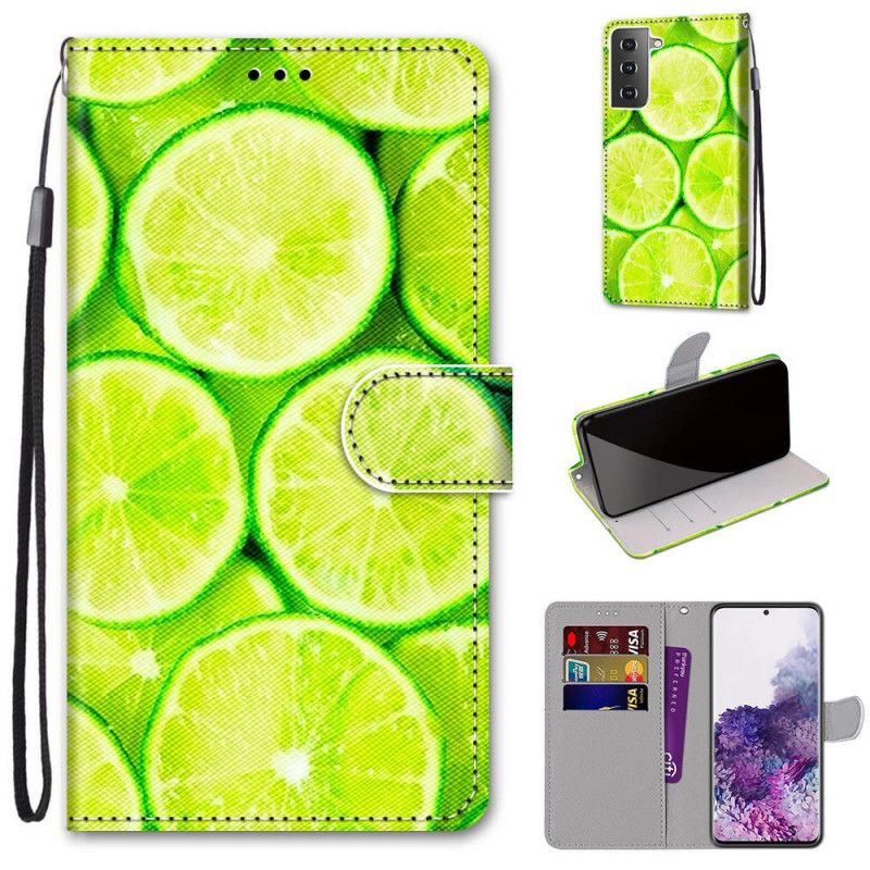 Etui Folio Samsung Galaxy S21 Plus 5G Limonki Etui Ochronne