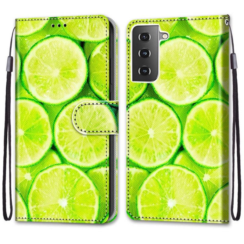 Etui Folio Samsung Galaxy S21 Plus 5G Limonki Etui Ochronne