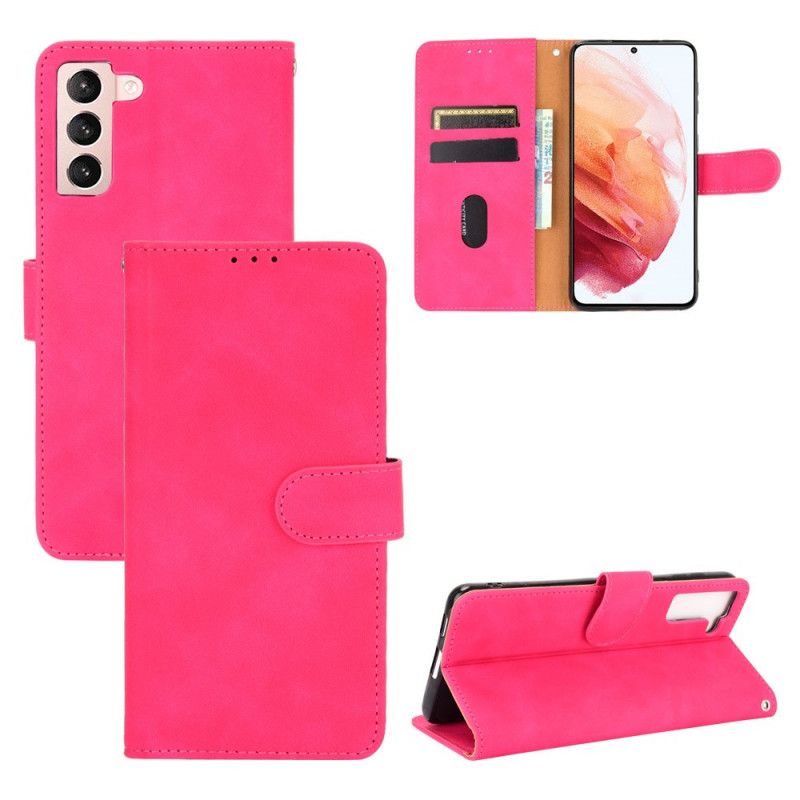 Etui Folio Samsung Galaxy S21 Plus 5G Magenta Czarny Dotyk Skóry