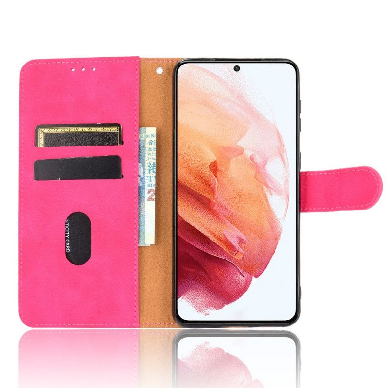 Etui Folio Samsung Galaxy S21 Plus 5G Magenta Czarny Dotyk Skóry