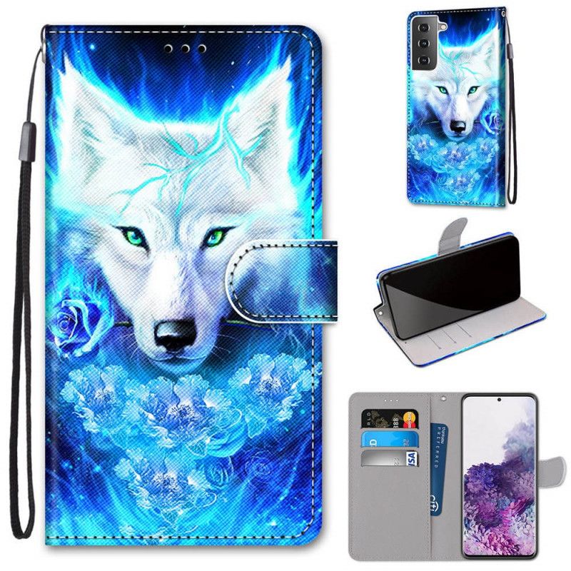 Etui Folio Samsung Galaxy S21 Plus 5G Magiczny Wilk Etui Ochronne