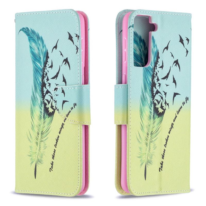 Etui Folio Samsung Galaxy S21 Plus 5G Naucz Się Latać Etui Ochronne