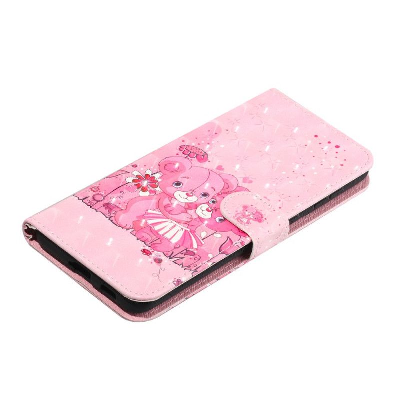 Etui Folio Samsung Galaxy S21 Plus 5G Pluszowe Pluszowe Misie Z Paskiem Etui Ochronne