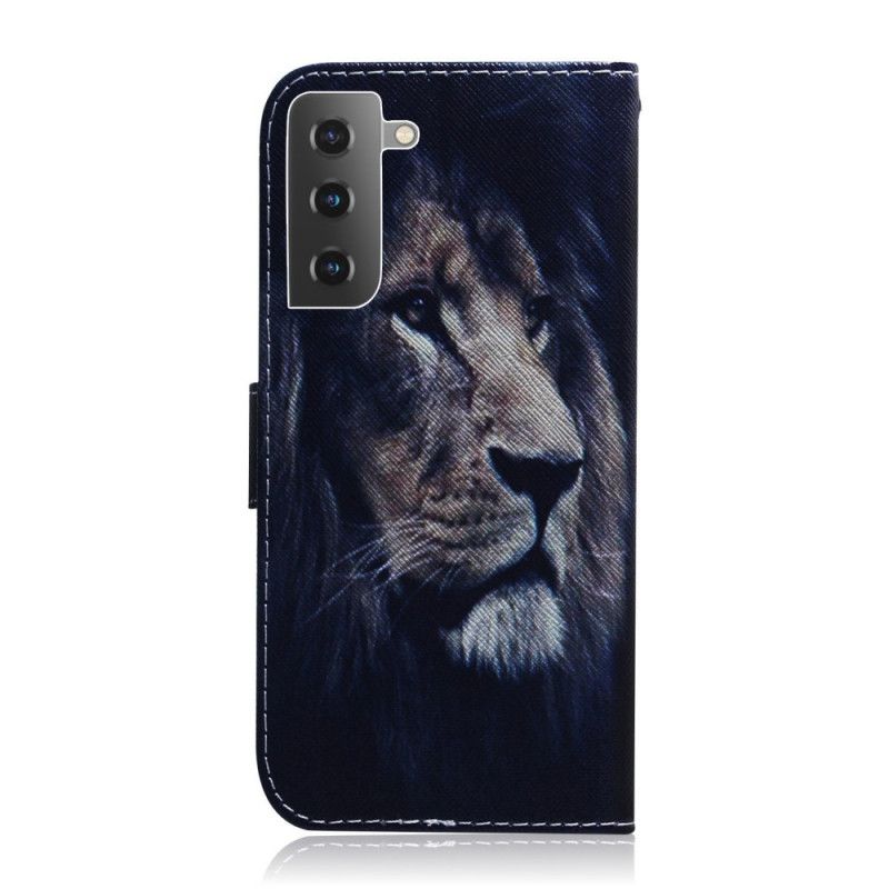 Etui Folio Samsung Galaxy S21 Plus 5G Śniący Lew Etui Ochronne