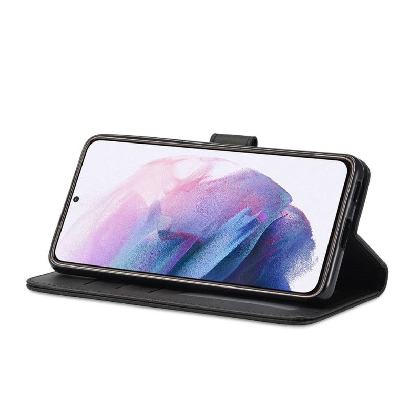 Etui Folio Samsung Galaxy S21 Plus 5G Szary Czarny Lc.Imeeke Efekt Skóry Etui Ochronne