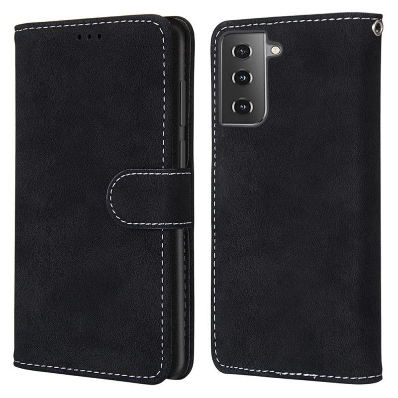 Etui Folio Samsung Galaxy S21 Plus 5G Szary Czarny Skóra Ekologiczna W Nowych Kolorach Vintage Etui Ochronne