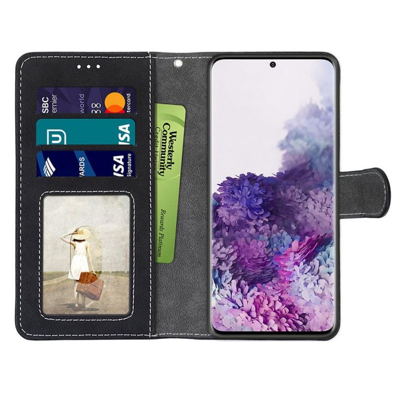 Etui Folio Samsung Galaxy S21 Plus 5G Szary Czarny Skóra Ekologiczna W Nowych Kolorach Vintage Etui Ochronne