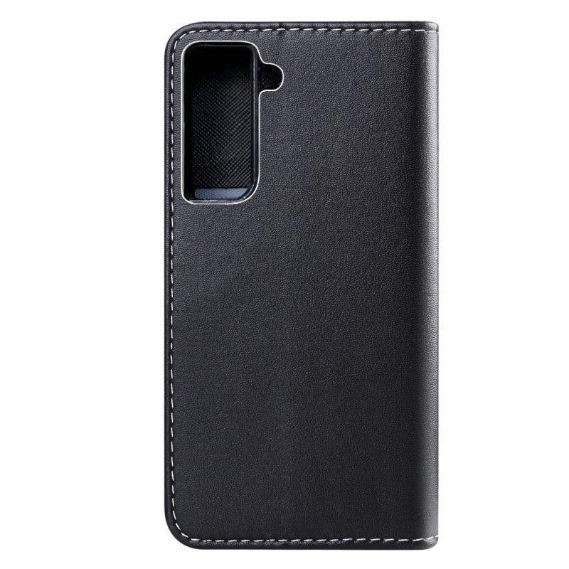 Etui Folio Samsung Galaxy S21 Plus 5G Szary Czarny Trójkolorowy Efekt Skóry Etui Ochronne